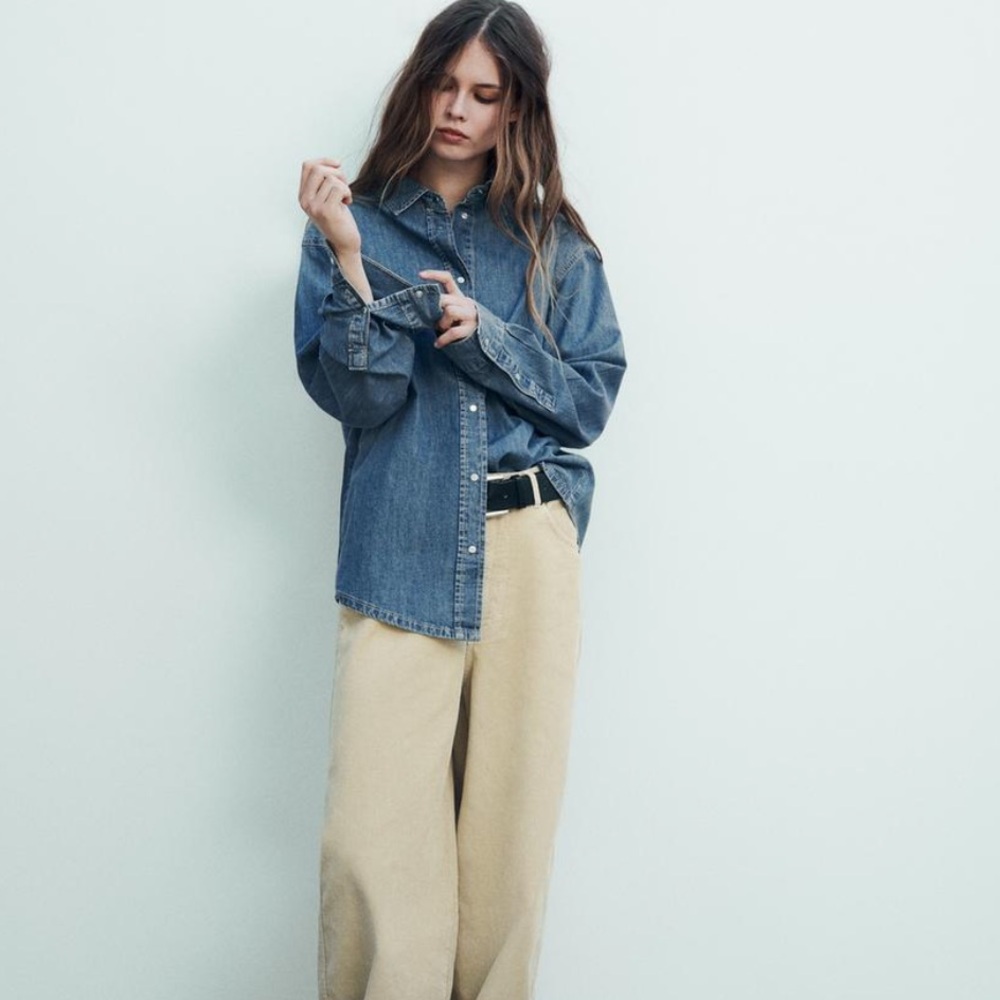 Zara Blue Button Down Shirt